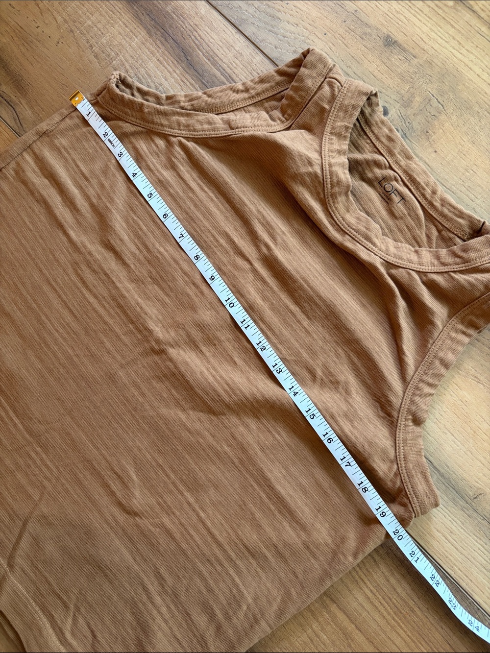 LOFT Outlet Women’s Tank Tops 100% Cotton in Sage Green and Camel - Set of 2 - Picture 4 of 6